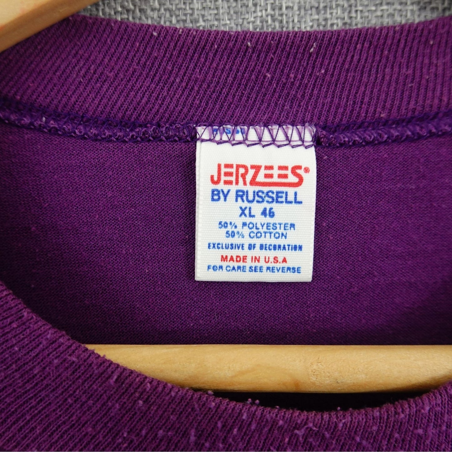 Vintage 80's Beale St. Memphis Cotton Plant Tee - Size L Purple Single Stitch
