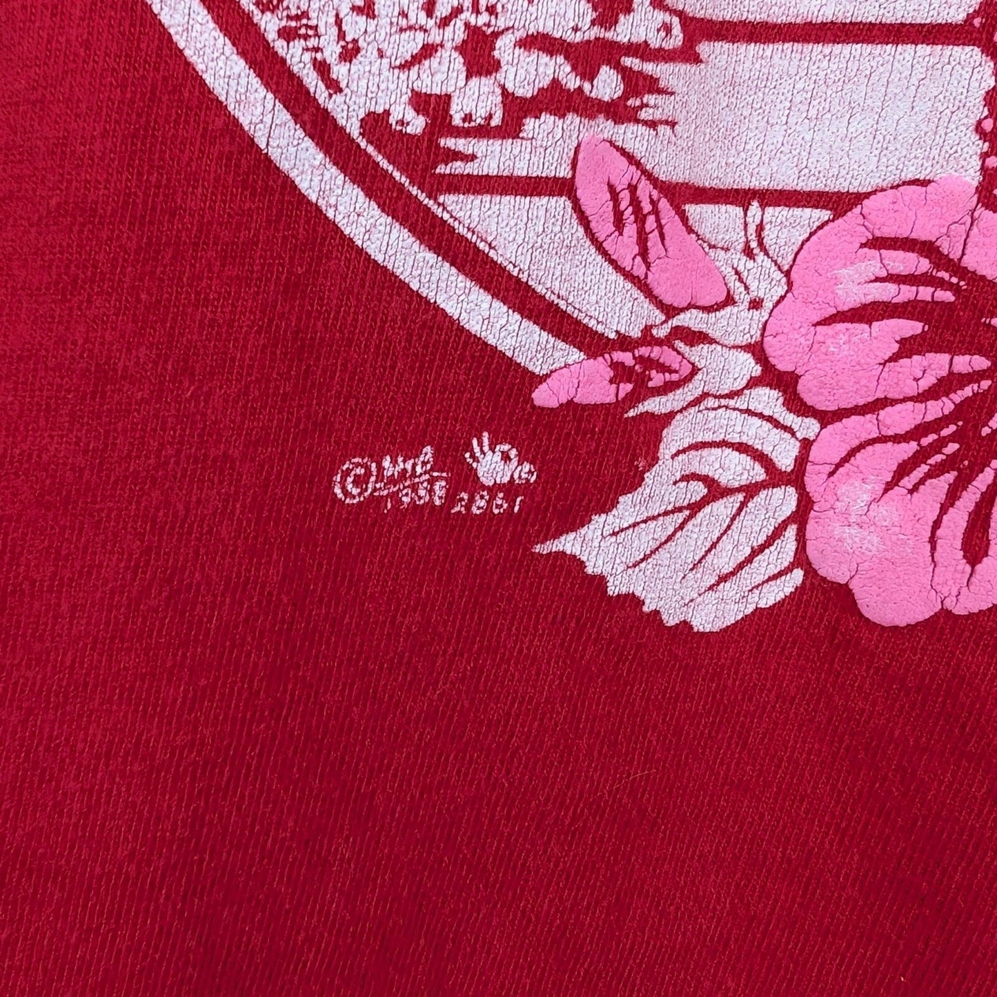 Vintage 80s Hanes Hawaii Souvenir Red Graphic Tee - Size M