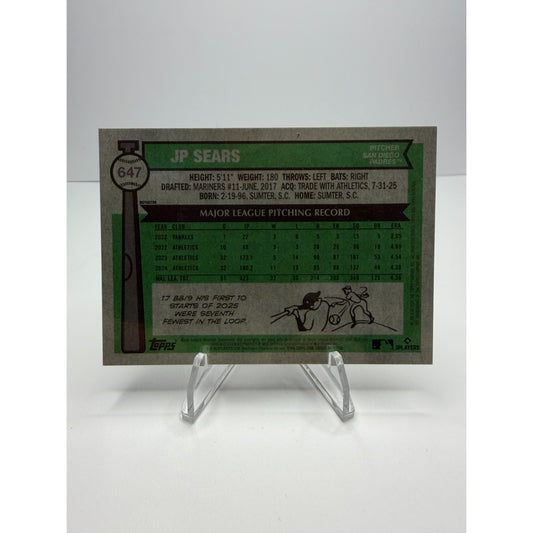 2025 Topps Heritage - JP Sears Chrome Refractor #647