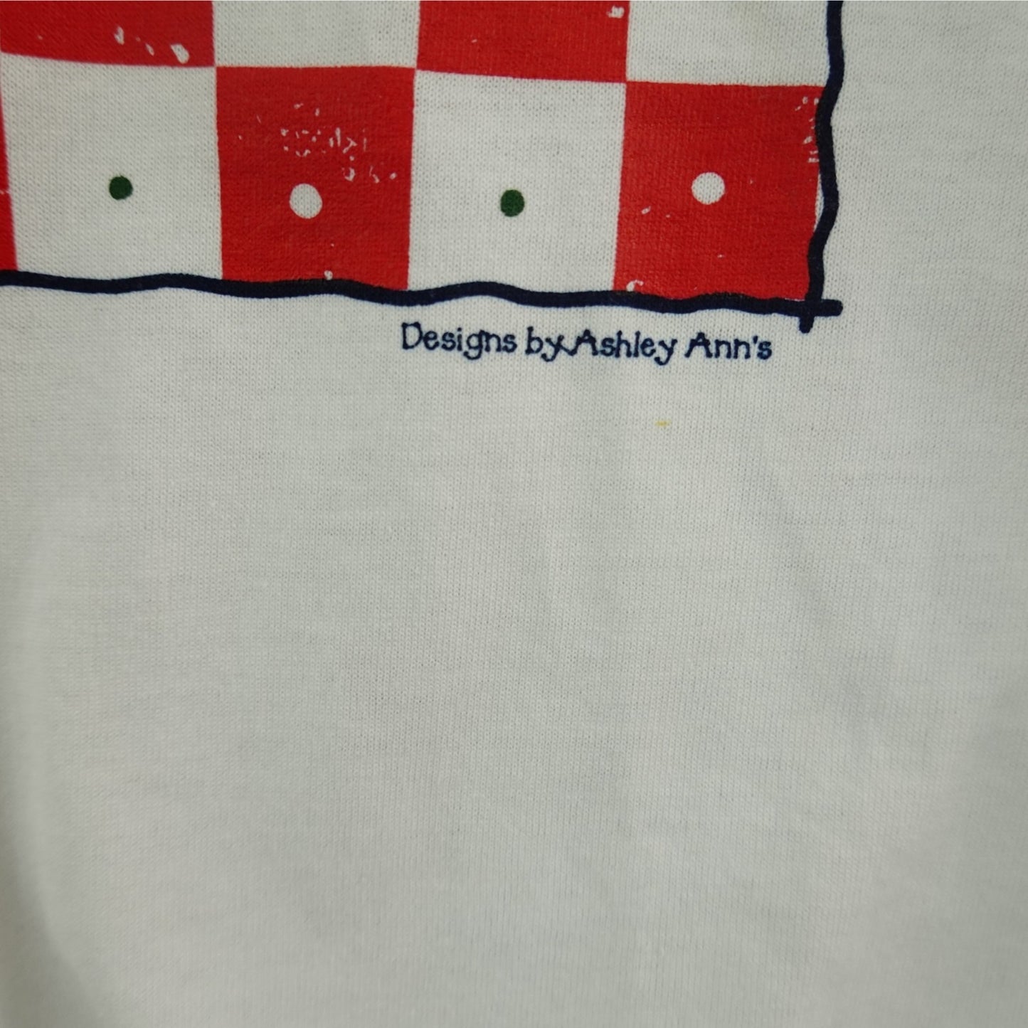 Vintage 90s Fruit of the Loom Ashley Anna Patchwork Tee - Size L