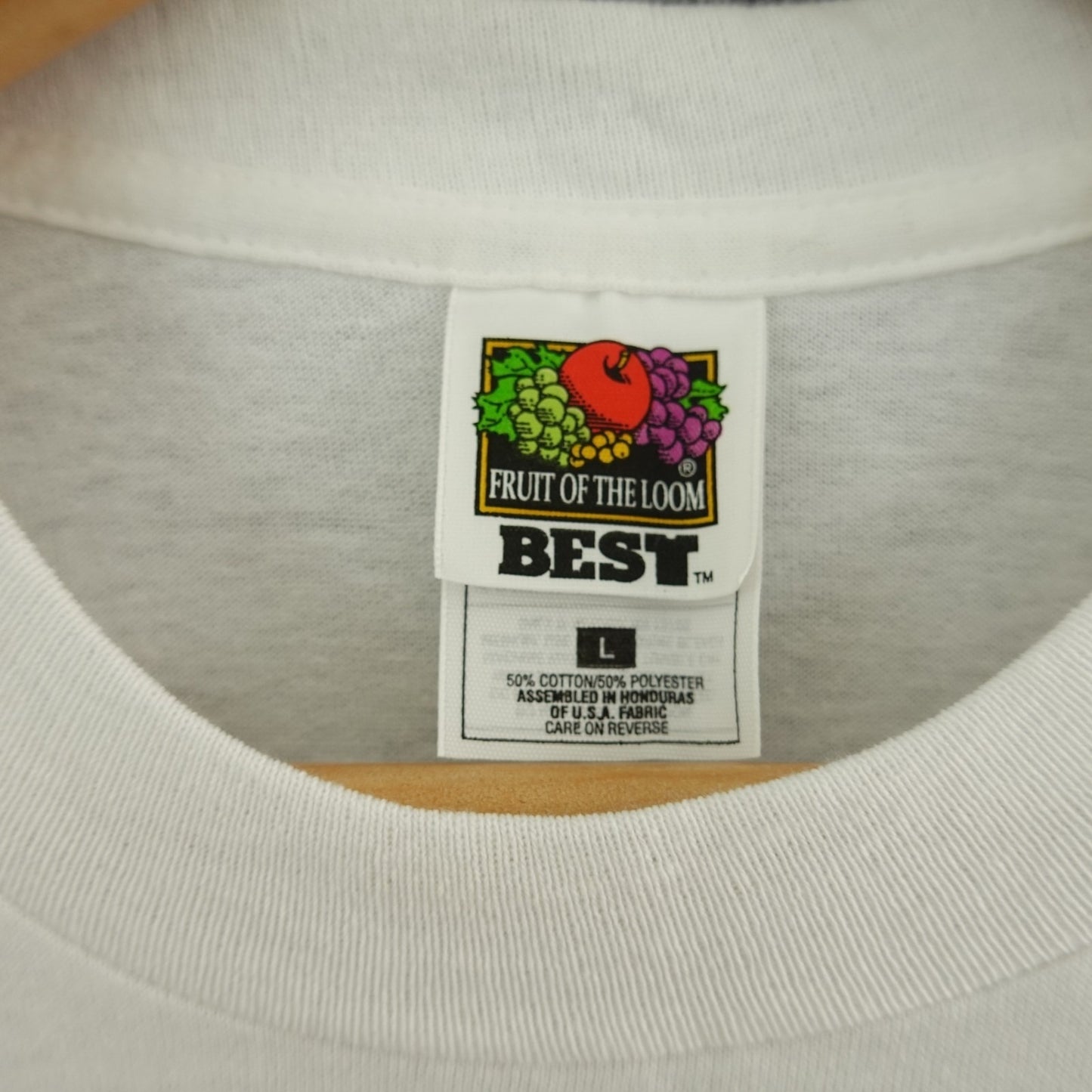 Vintage 90s Fruit of the Loom Ashley Anna Patchwork Tee - Size L