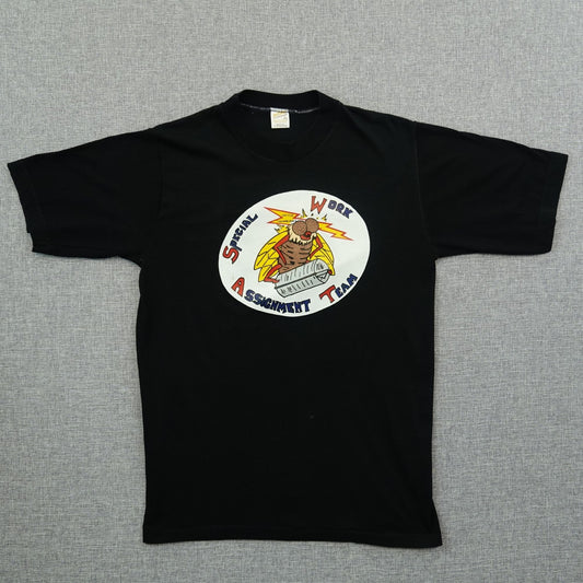 Vintage 80s Carrier SWAT Special Work Assignment Team Tee - Size Small