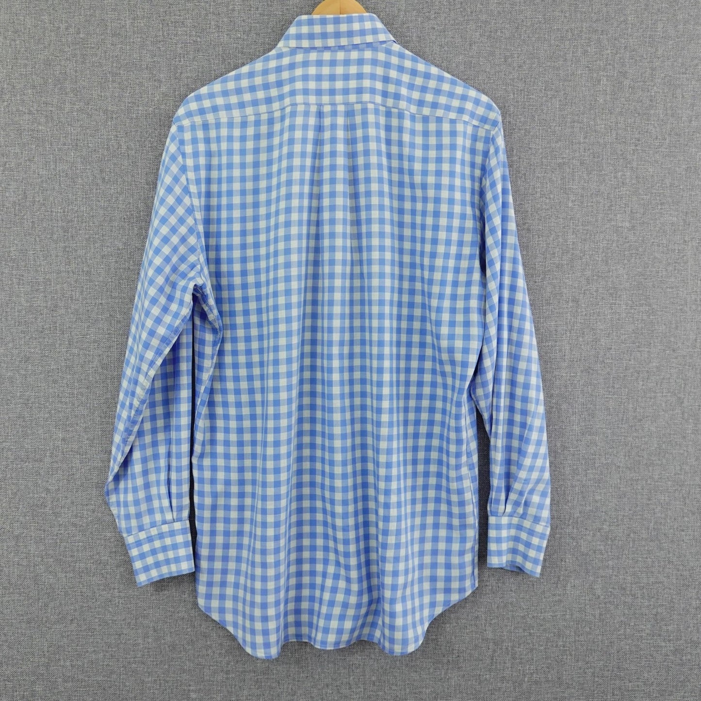 Peter Millar Gingham Check Dress Shirt Blue White - Size M