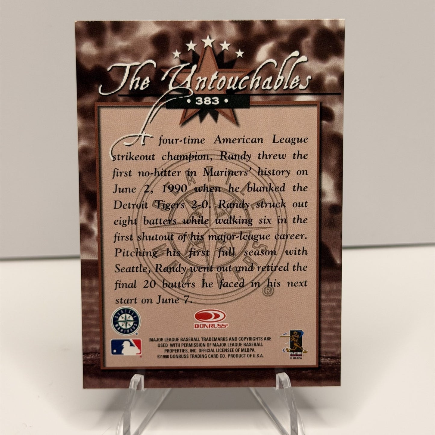 1998 Donruss - The Untouchables Randy Johnson #383