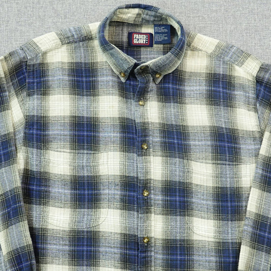 Vintage 90s Plaid Flannel Shirt Faded Glory - Size L