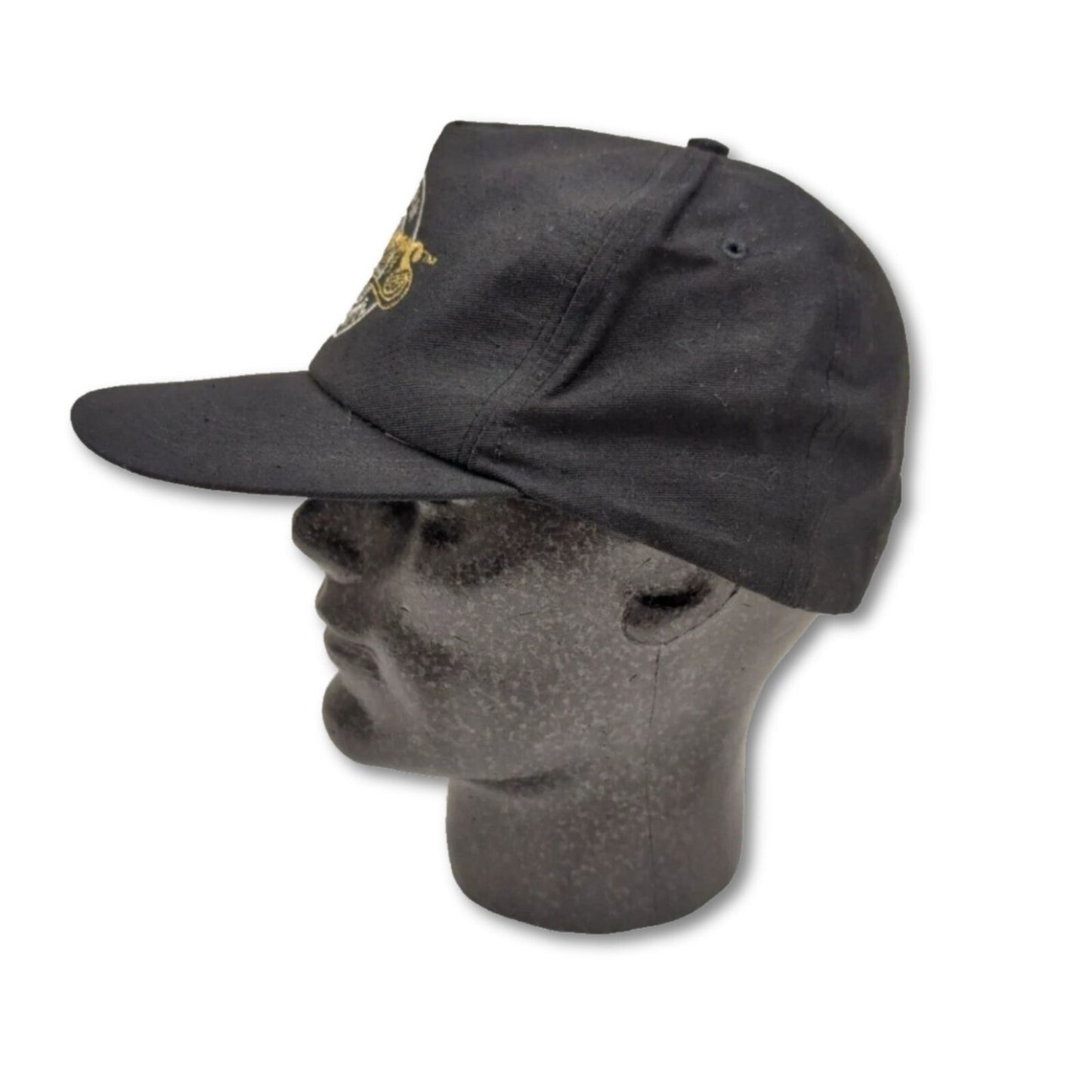 Vintage “Cheers Charlotte” Snapback Hat Black Gold Embroidered