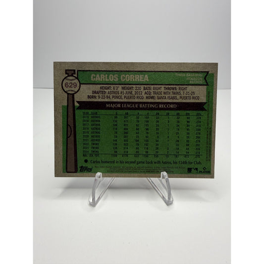 2025 Topps Heritage - Carlos Correa #629