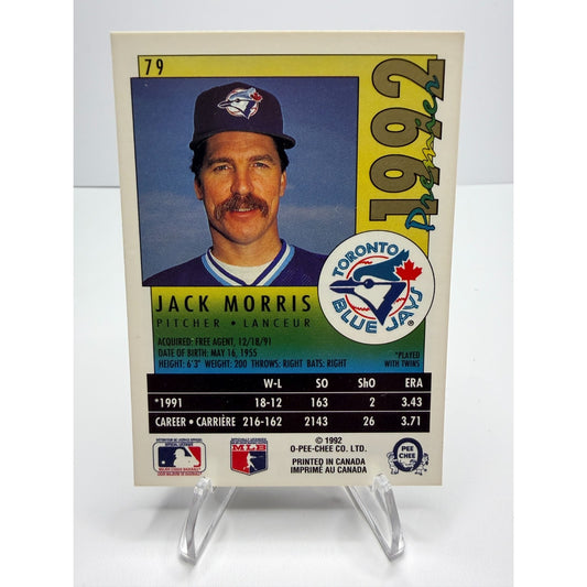 1992 O-Pee-Chee Premier - Jack Morris #79