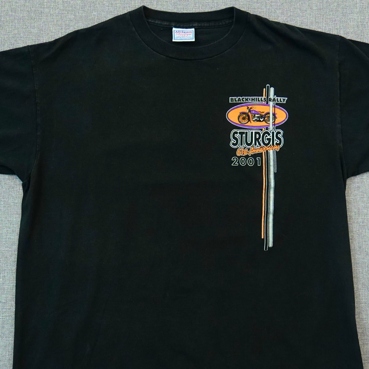 Vintage 2001 Sturgis Black Hills Rally Black T-Shirt - Size XL