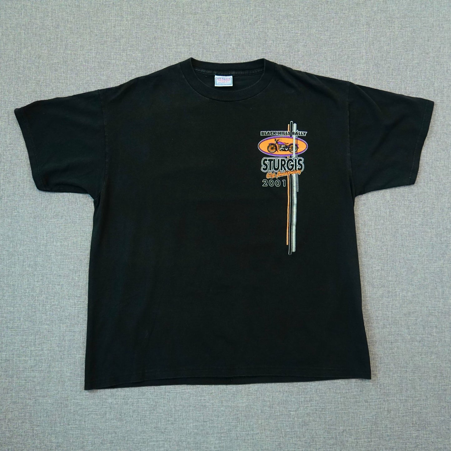 Vintage 2001 Sturgis Black Hills Rally Black T-Shirt - Size XL