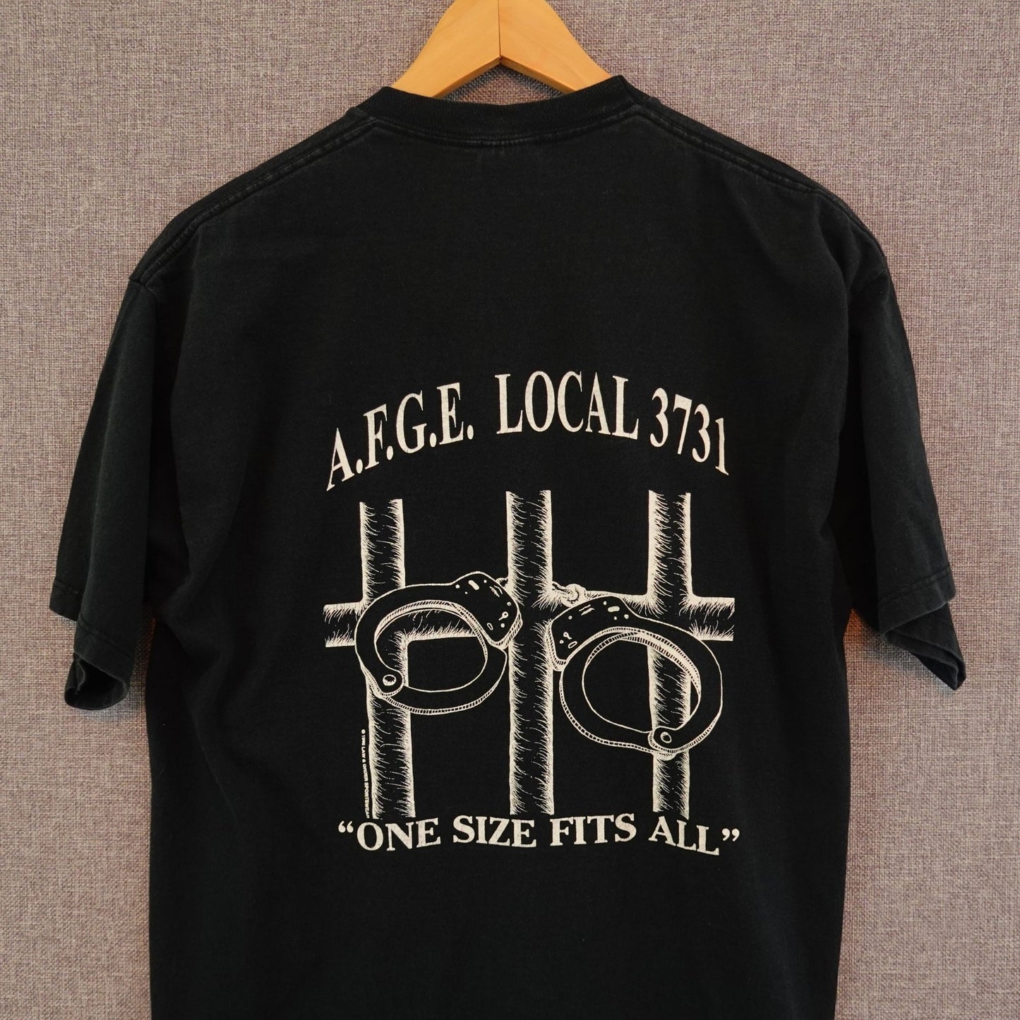 Vintage 90's Department of Justice Handcuffs Tee - Size L