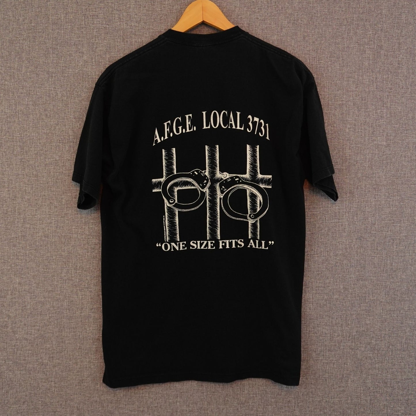 Vintage 90's Department of Justice Handcuffs Tee - Size L