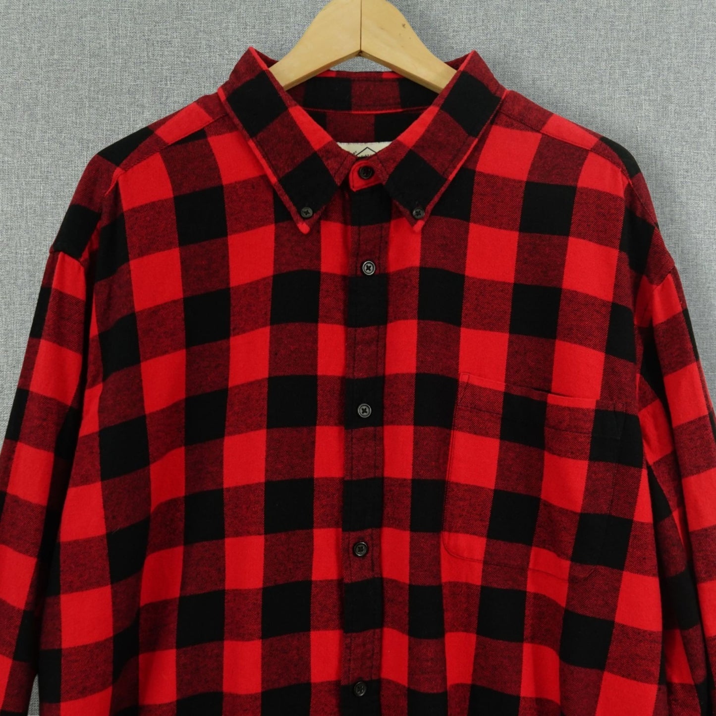St. John’s Bay Red Black Buffalo Plaid Flannel Shirt - Size 2XL–4XL