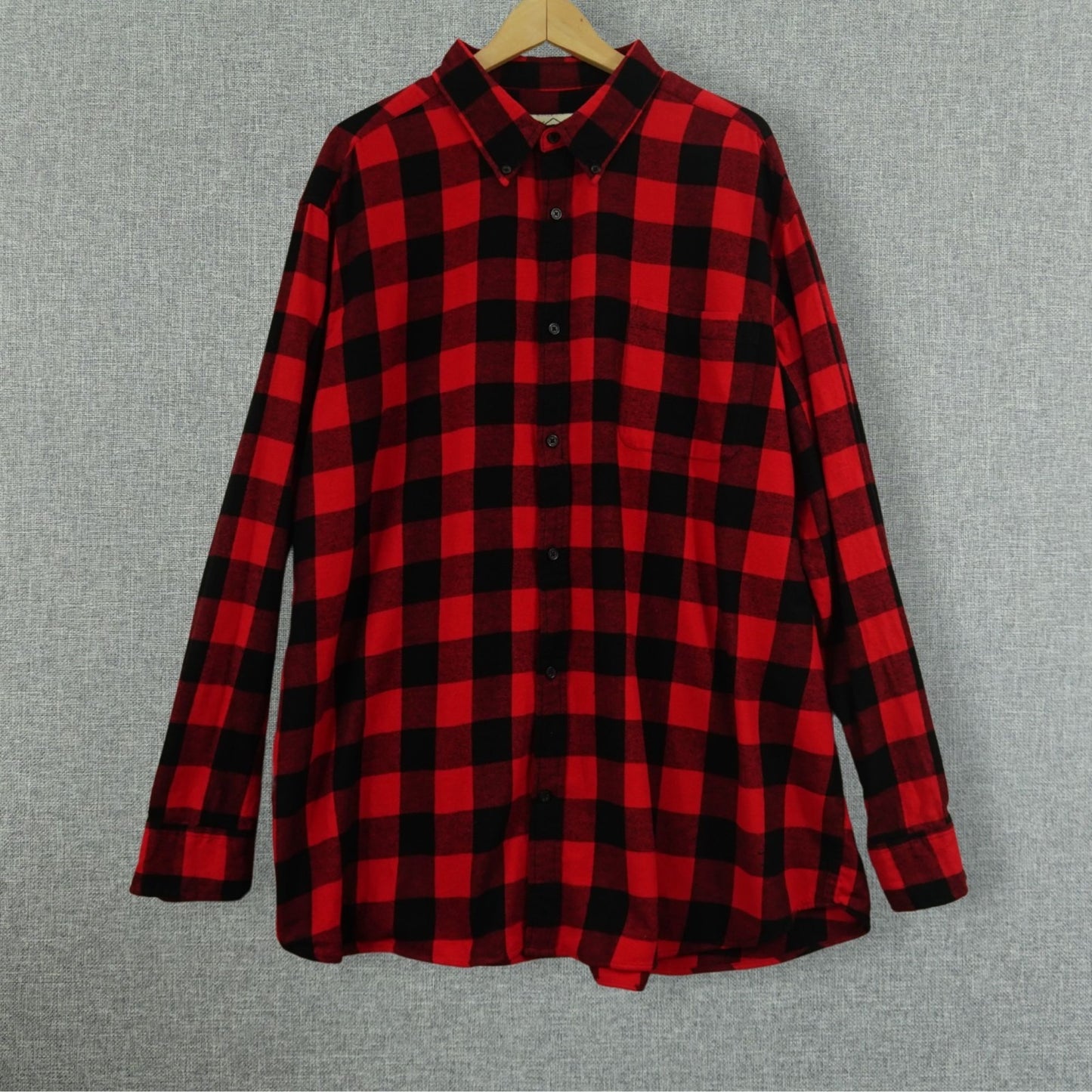 St. John’s Bay Red Black Buffalo Plaid Flannel Shirt - Size 2XL–4XL