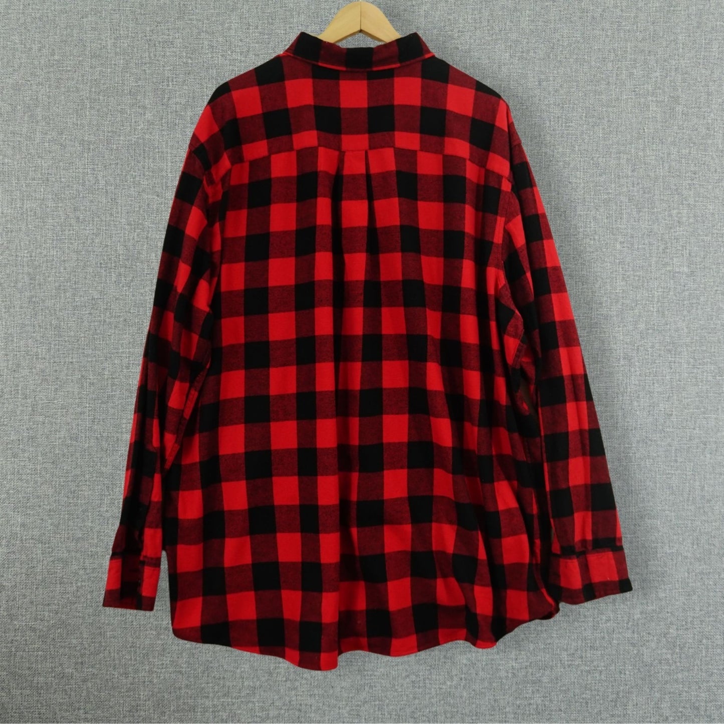 St. John’s Bay Red Black Buffalo Plaid Flannel Shirt - Size 2XL–4XL