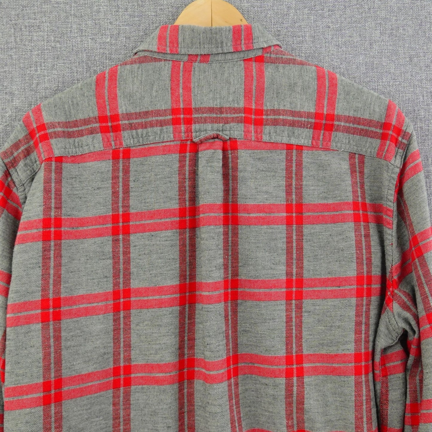 Lucky Brand Gray Red Plaid Long Sleeve Flannel Shirt - Size XL