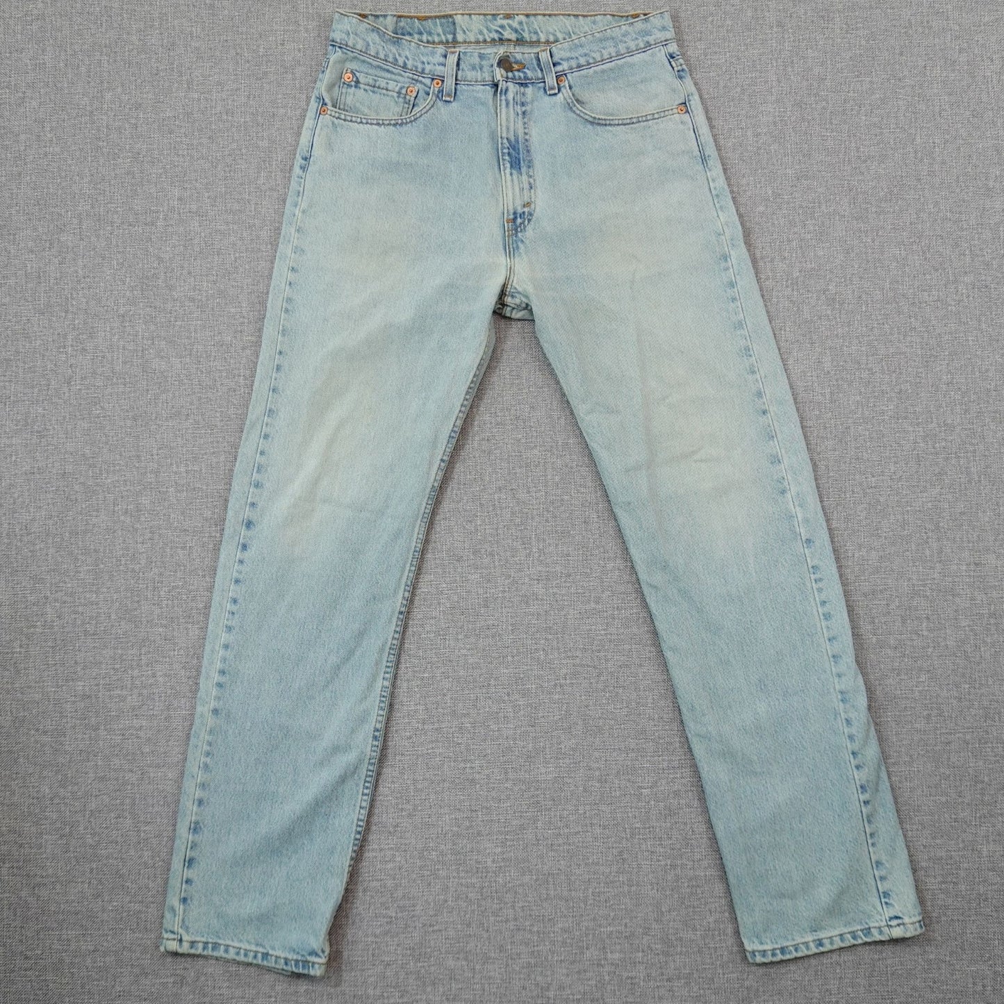 Vintage 90s Levi's 505 Jeans Light Wash USA Made Red Tab 33x32