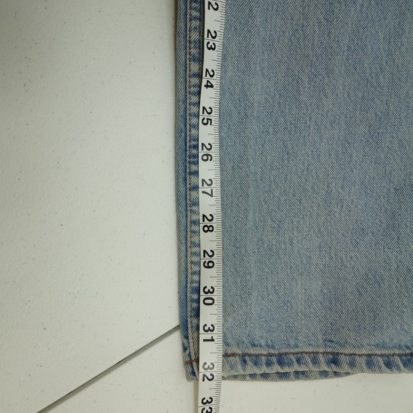 Vintage 90s Levi's 505 Jeans Light Wash USA Made Red Tab 33x32