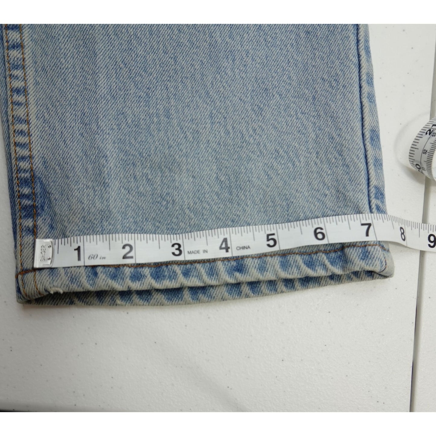 Vintage 90s Levi's 505 Jeans Light Wash USA Made Red Tab 33x32
