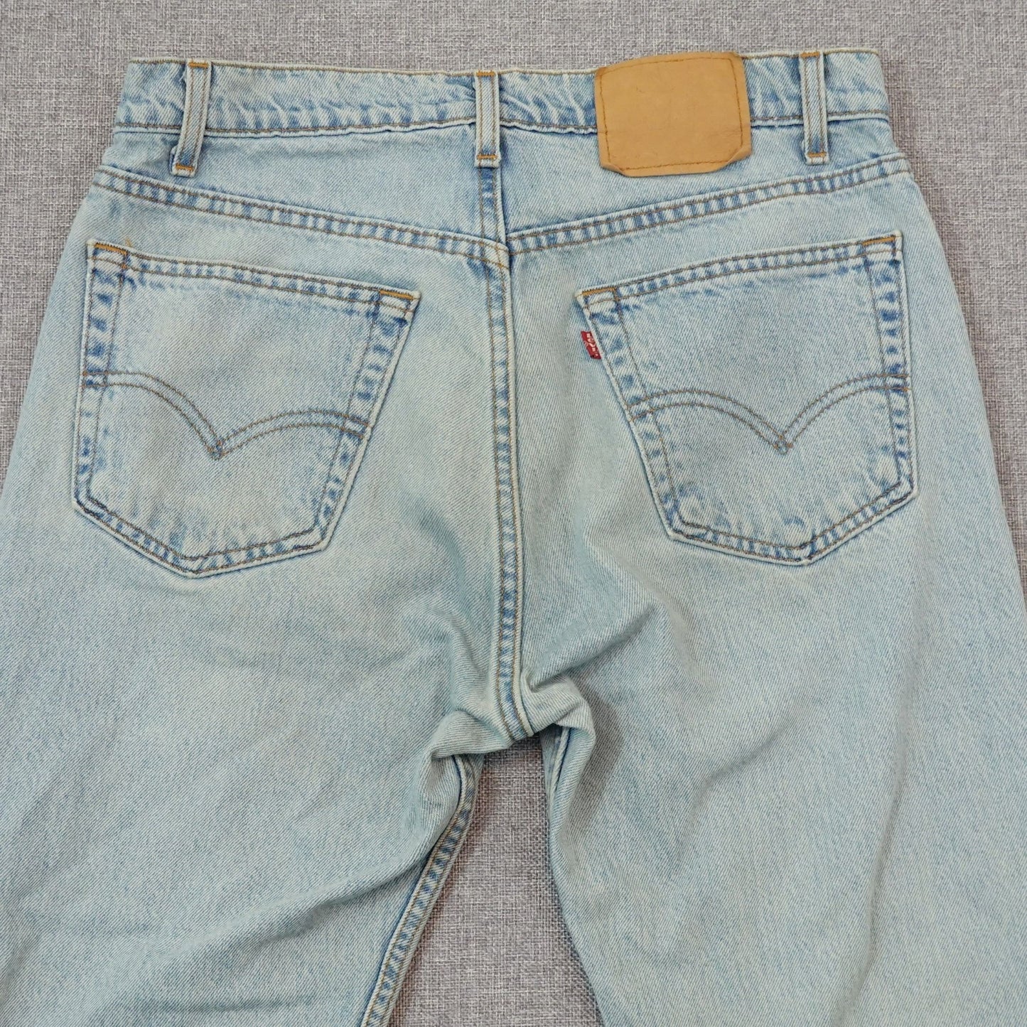 Vintage 90s Levi's 505 Jeans Light Wash USA Made Red Tab 33x32