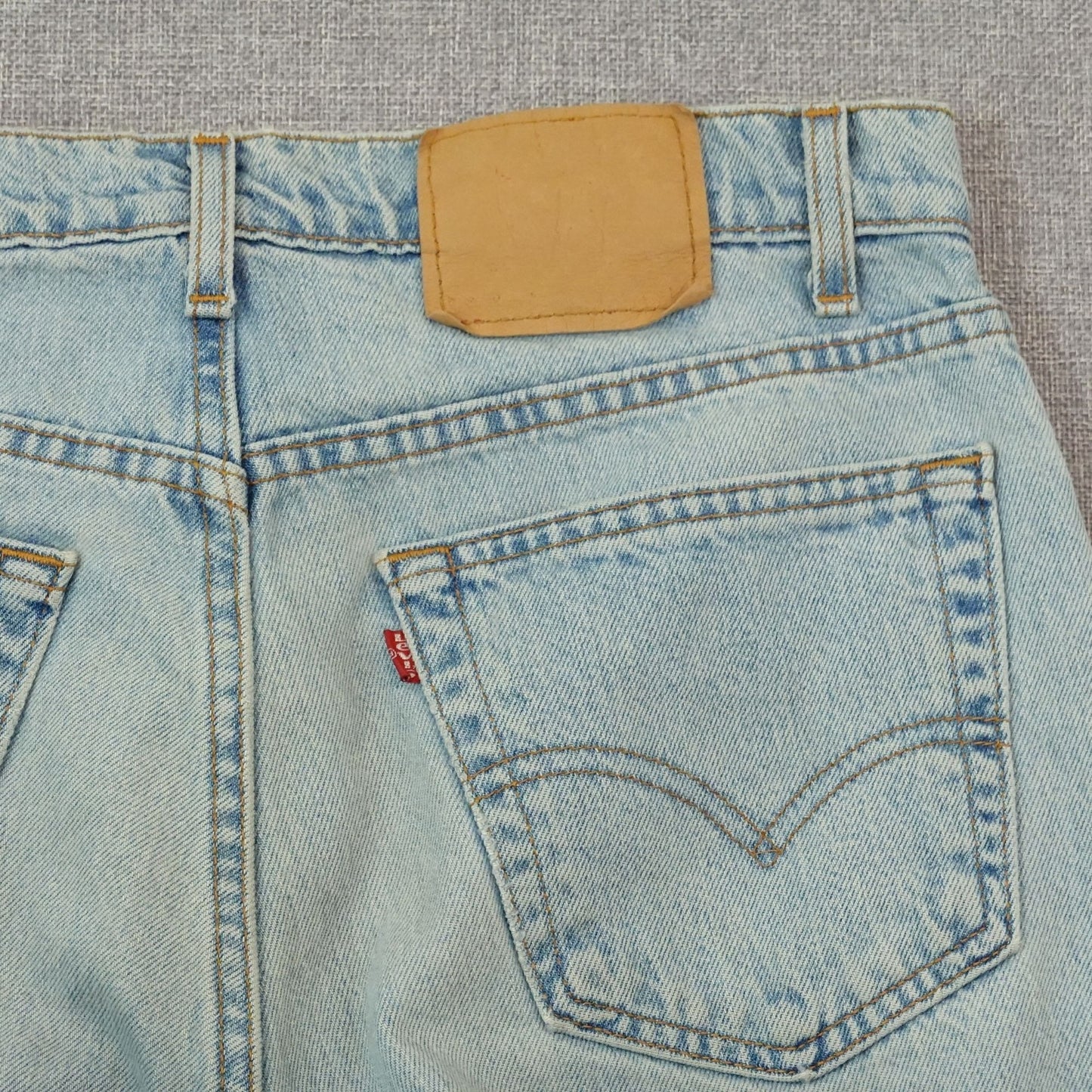 Vintage 90s Levi's 505 Jeans Light Wash USA Made Red Tab 33x32