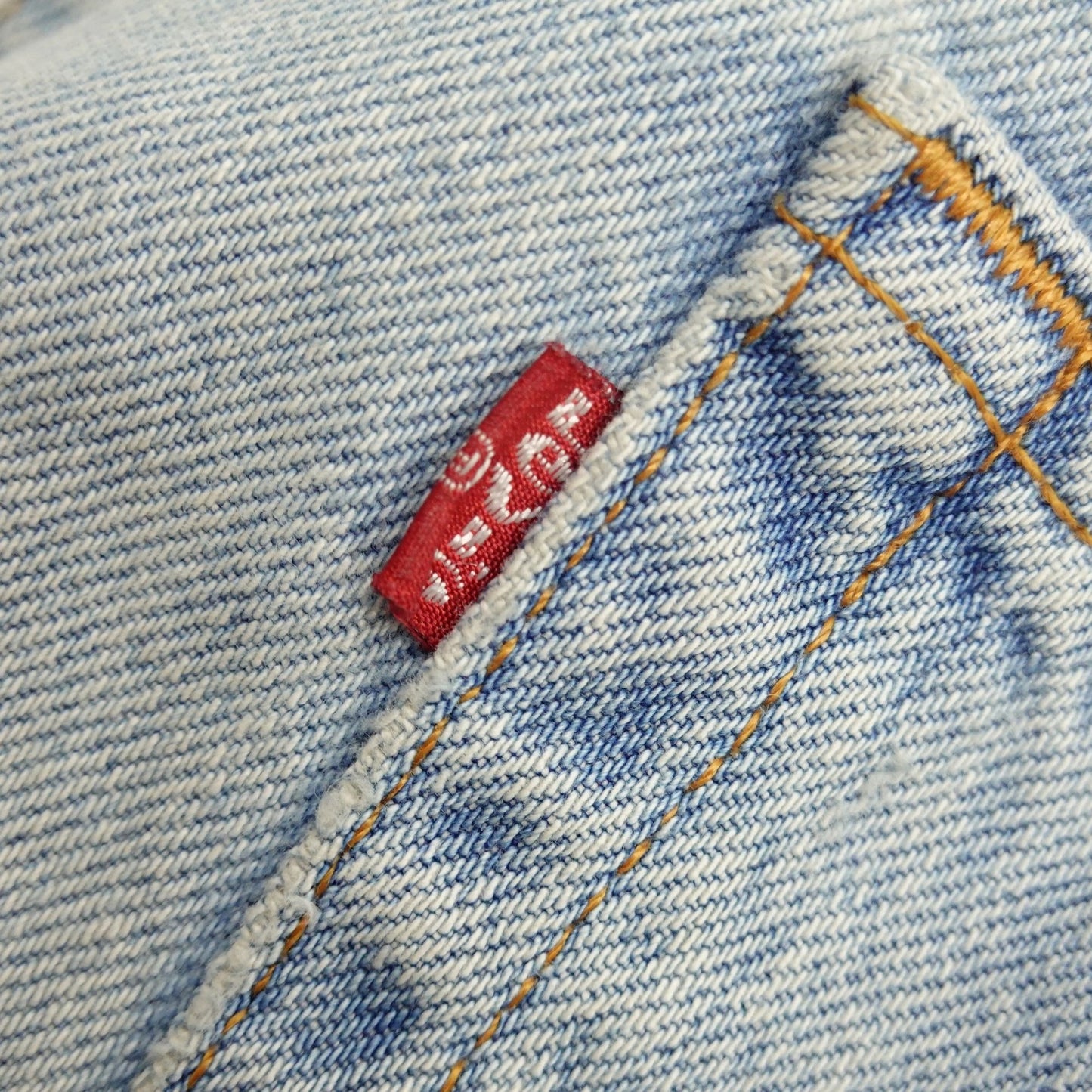 Vintage 90s Levi's 505 Jeans Light Wash USA Made Red Tab 33x32