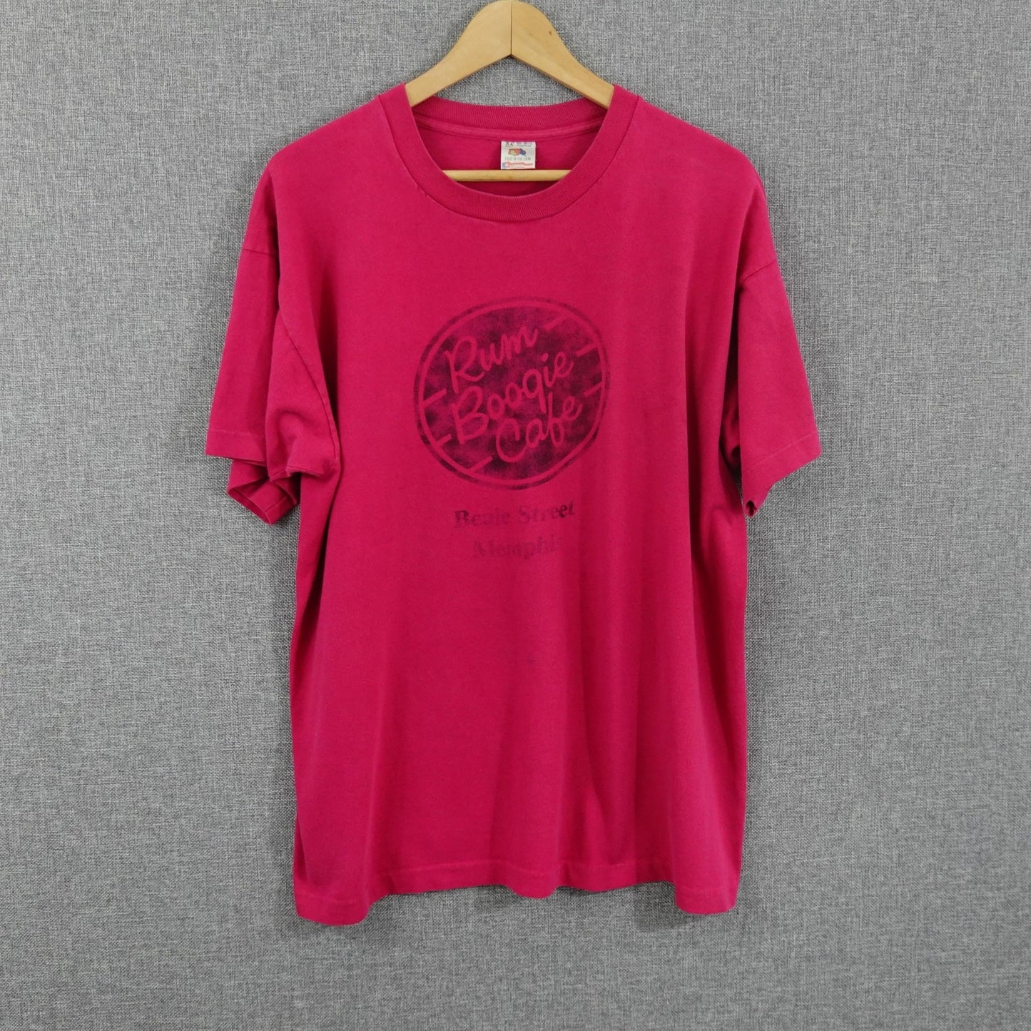 Vintage 90's Rum Boogie Cafe Beale Street Memphis Pink Tee - Size XL