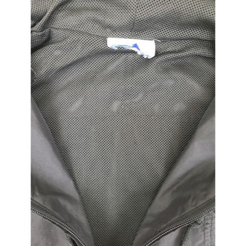 Adidas Y2K Black 3-Stripes Hooded Pullover Windbreaker Jacket - Size XL