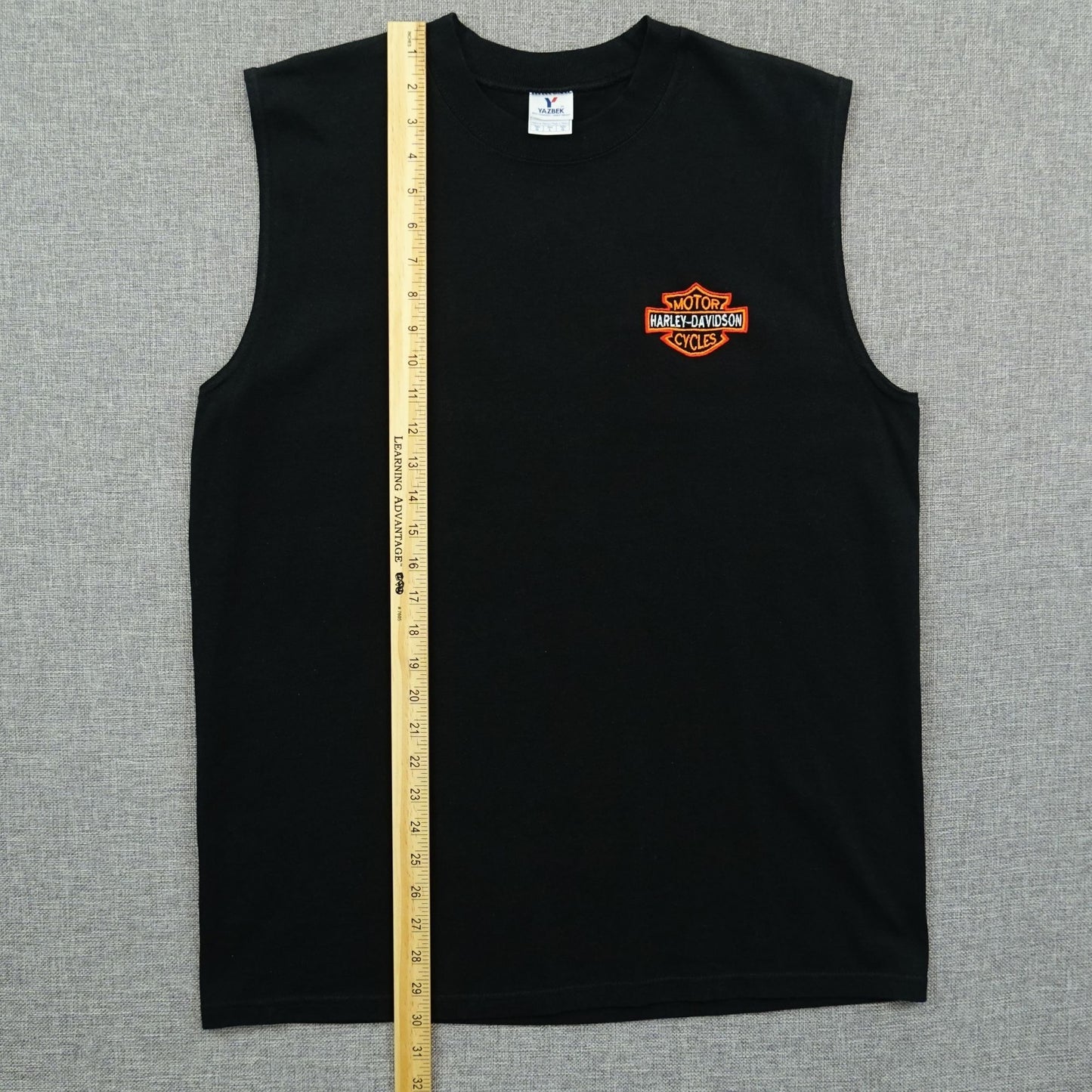 Harley-Davidson Style Black Muscle Tank L Biker Sleeveless Tee