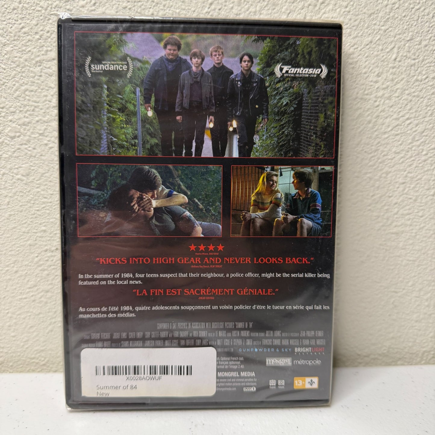 Summer of 84 (DVD, 2018) Mongrel Media Canadian Release – New Sealed