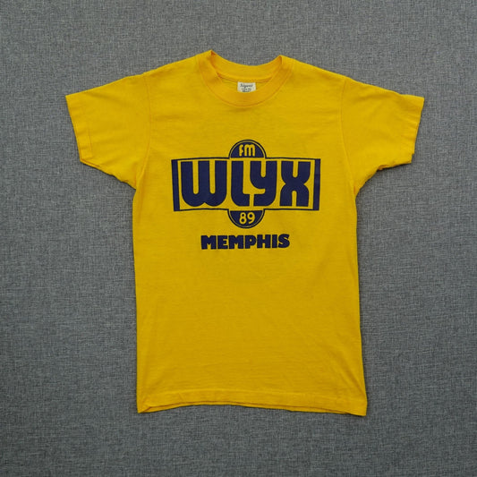True Vintage 80's Memphis WLYX 89 FM Alternative Radio Tee - Size XS