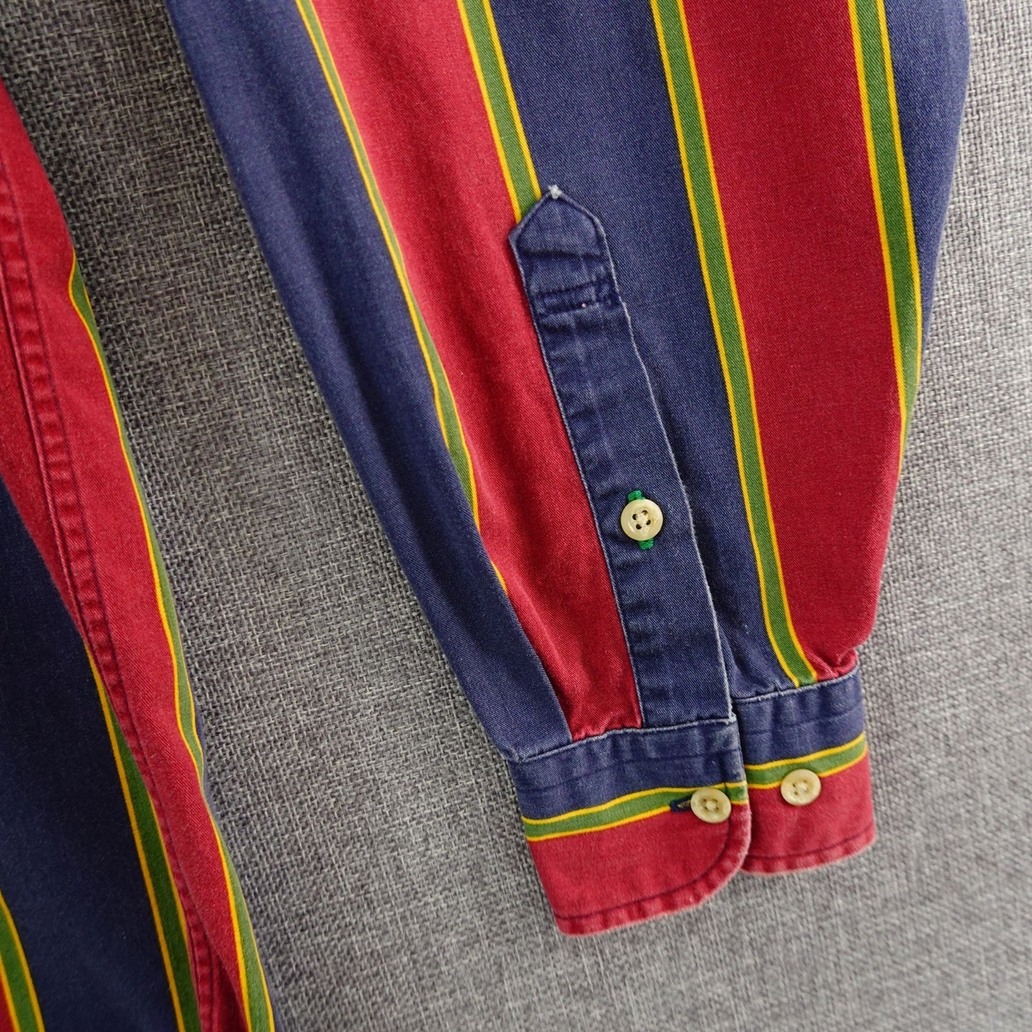 Vintage Tommy Hilfiger Vintage Preppy Stripe Button-Down Shirt - Size XL