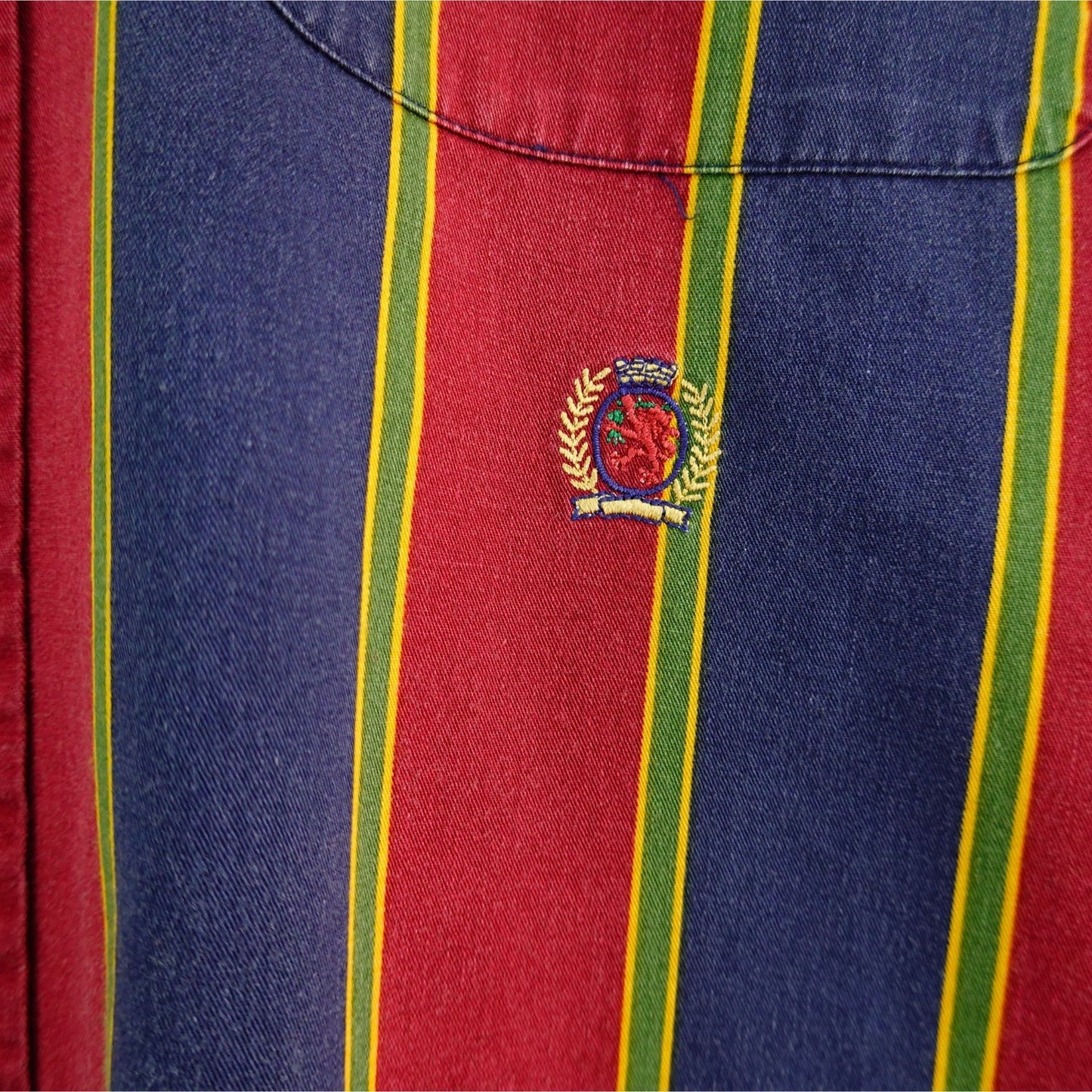 Vintage Tommy Hilfiger Vintage Preppy Stripe Button-Down Shirt - Size XL