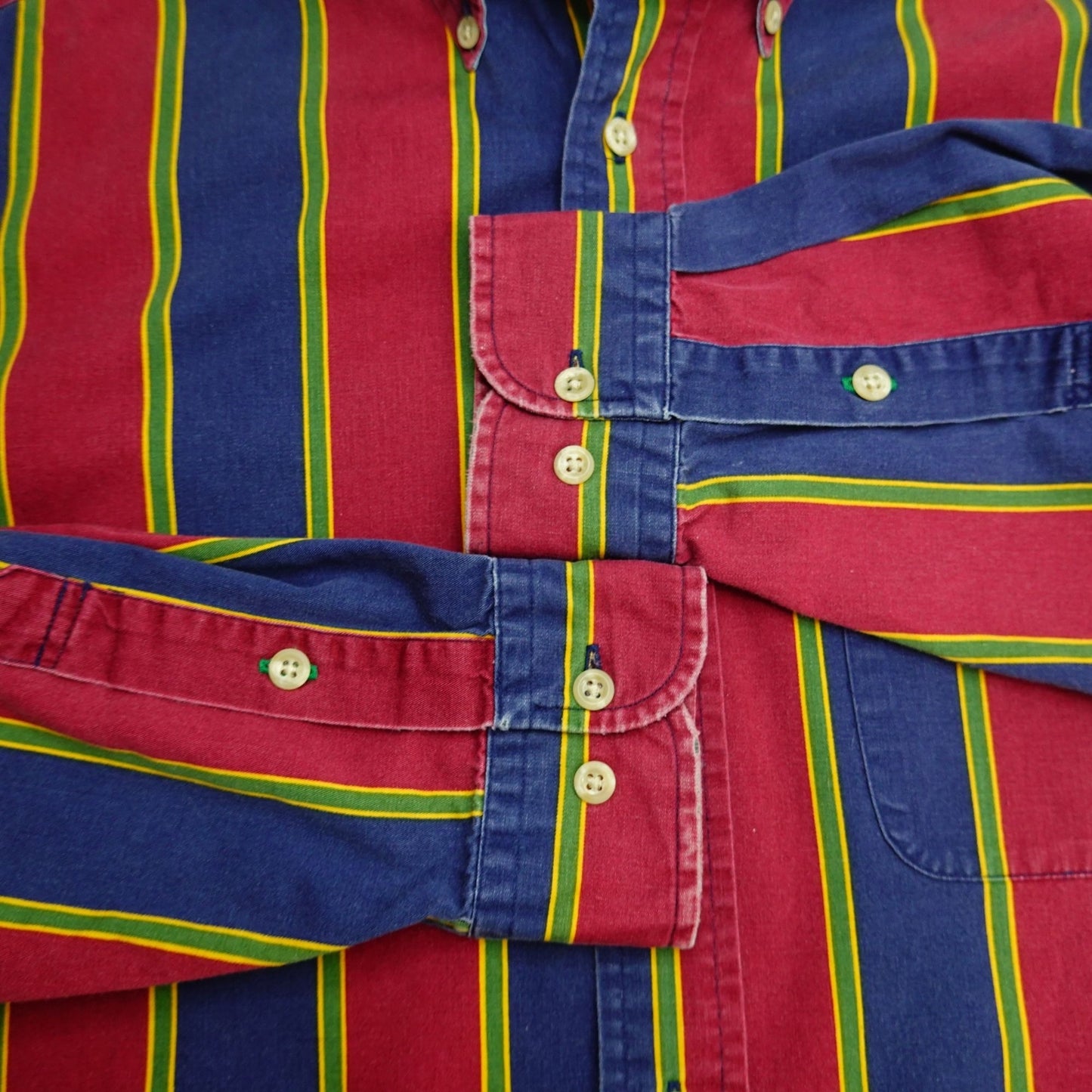 Vintage Tommy Hilfiger Vintage Preppy Stripe Button-Down Shirt - Size XL