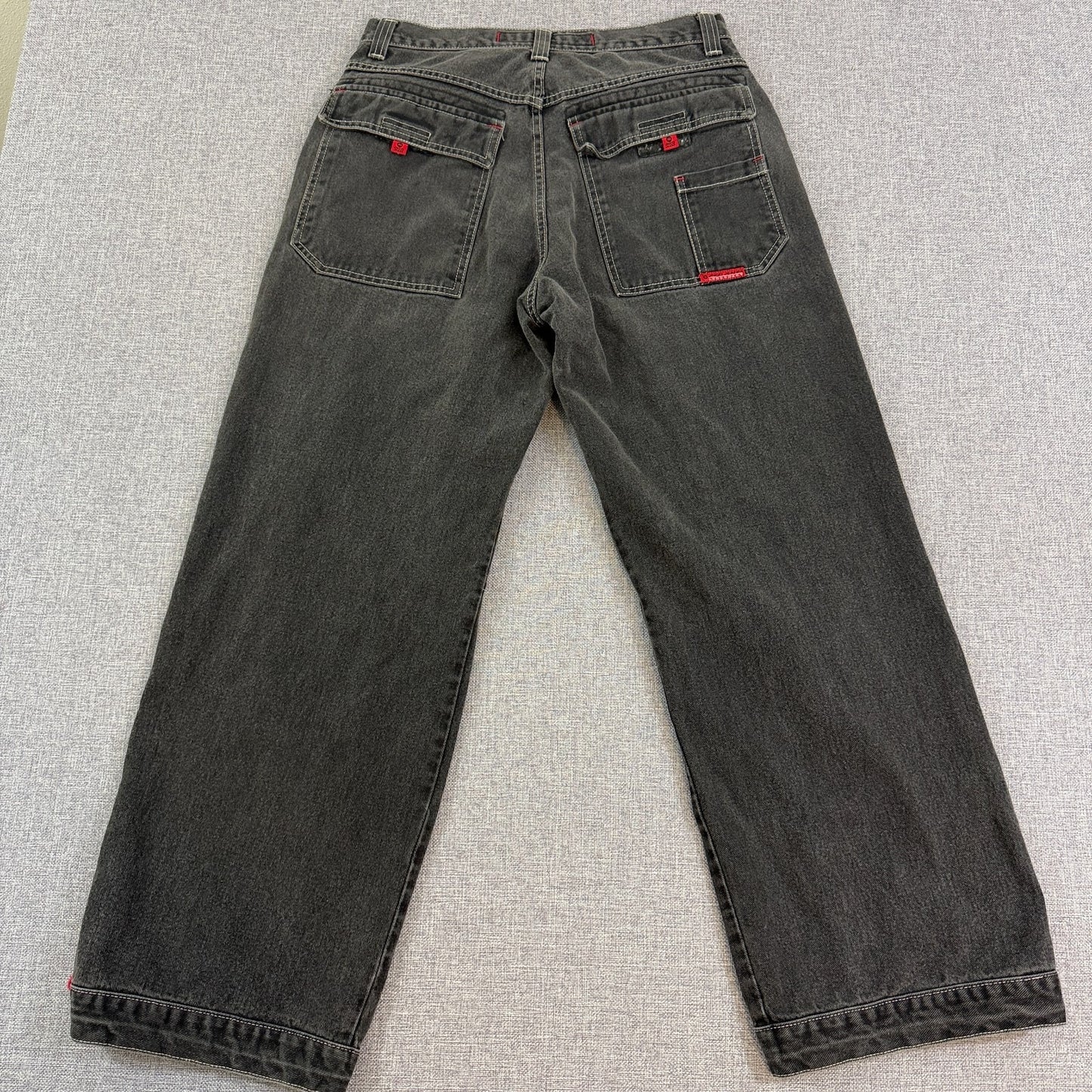 VTG JNCO Jeans Legendary Black Carpenter Pants 34x32 Mesh Front/Back Pockets