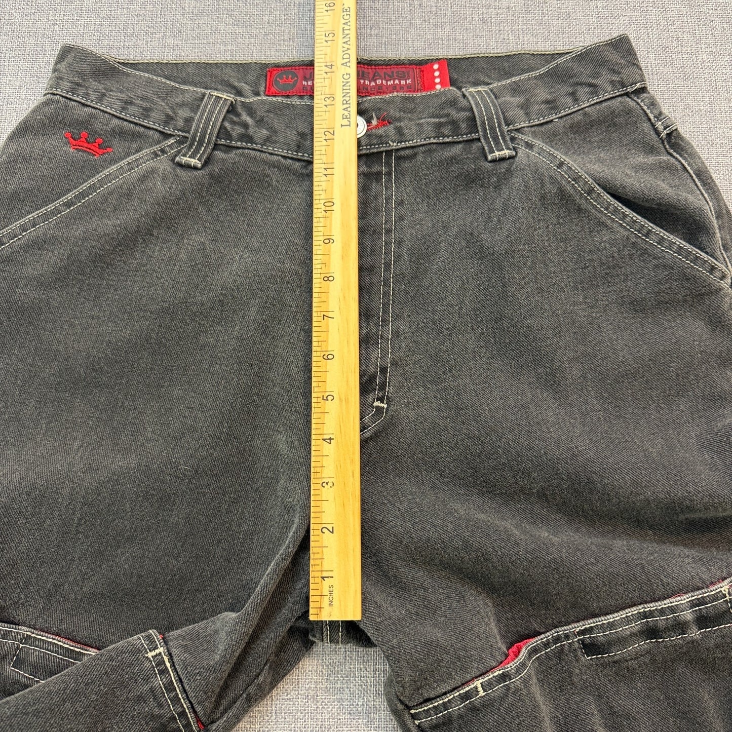 VTG JNCO Jeans Legendary Black Carpenter Pants 34x32 Mesh Front/Back Pockets