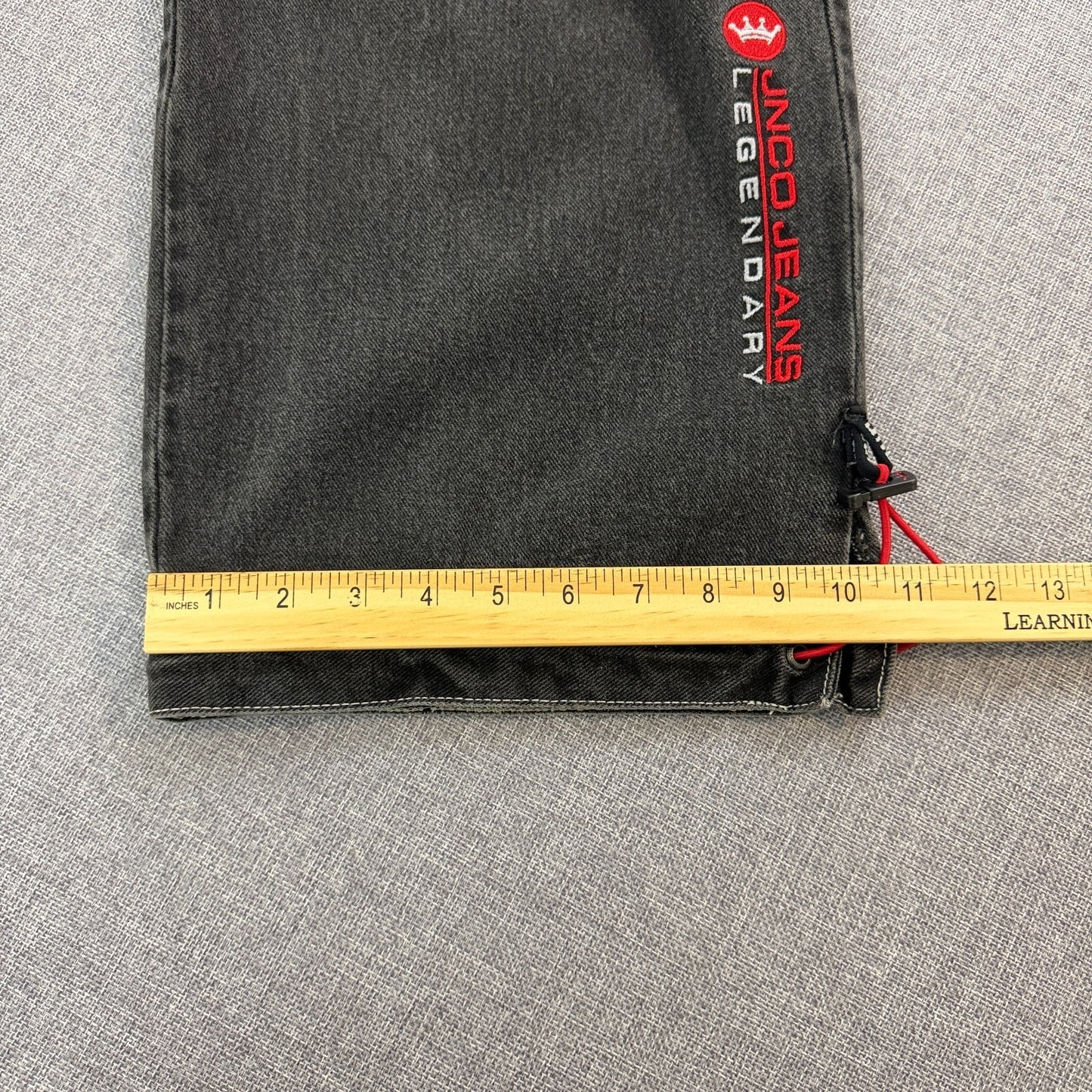 VTG JNCO Jeans Legendary Black Carpenter Pants 34x32 Mesh Front/Back Pockets