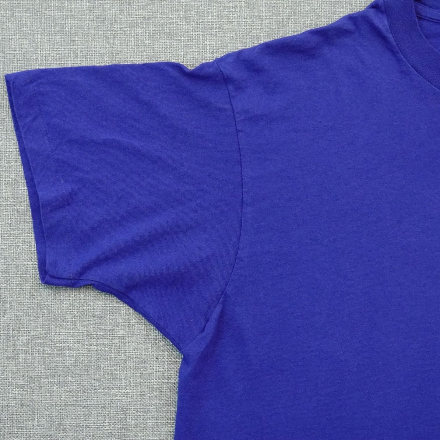 Vintage 80s Fruit of the Loom Blue Pocket Tee Single Stitch L