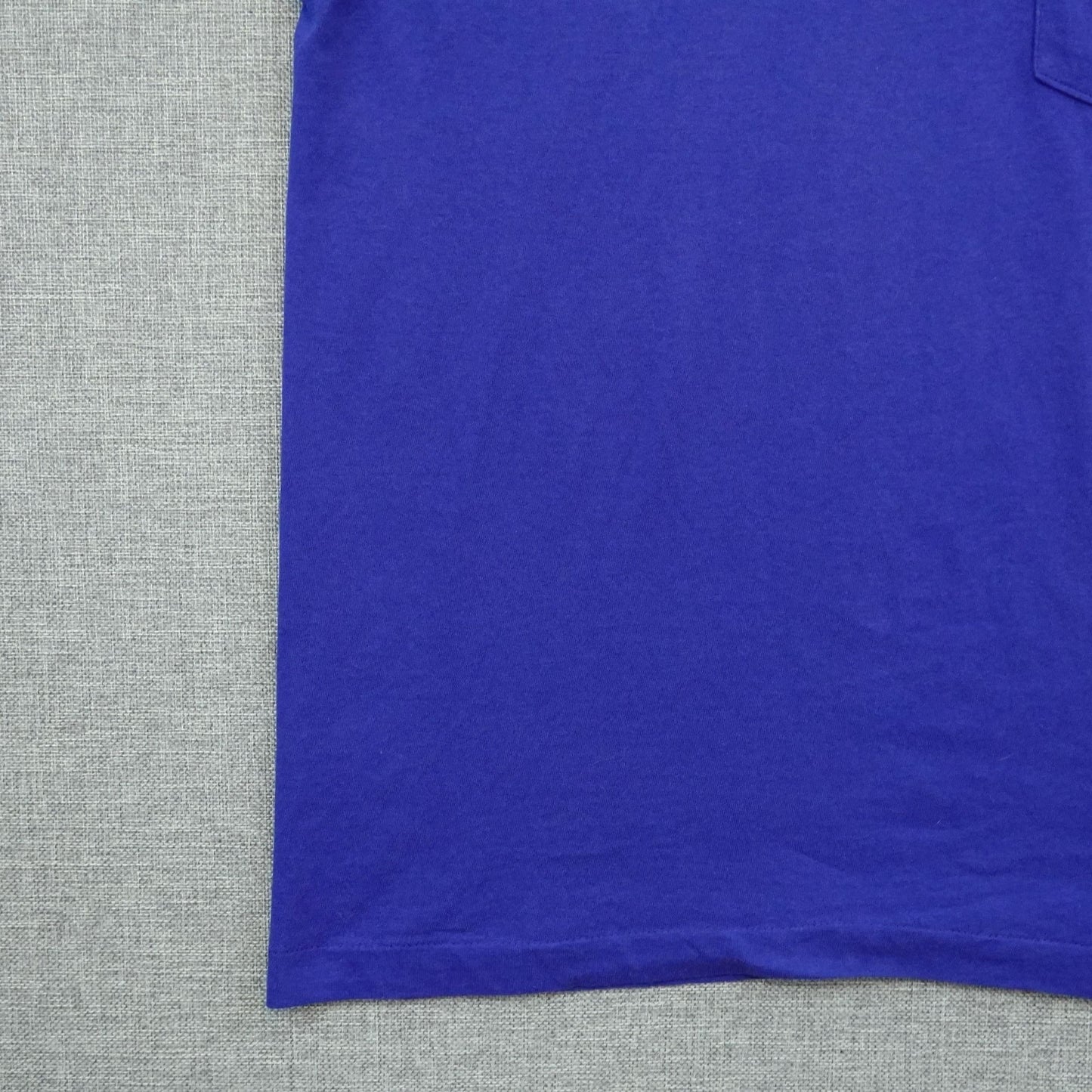 Vintage 80s Fruit of the Loom Blue Pocket Tee Single Stitch L