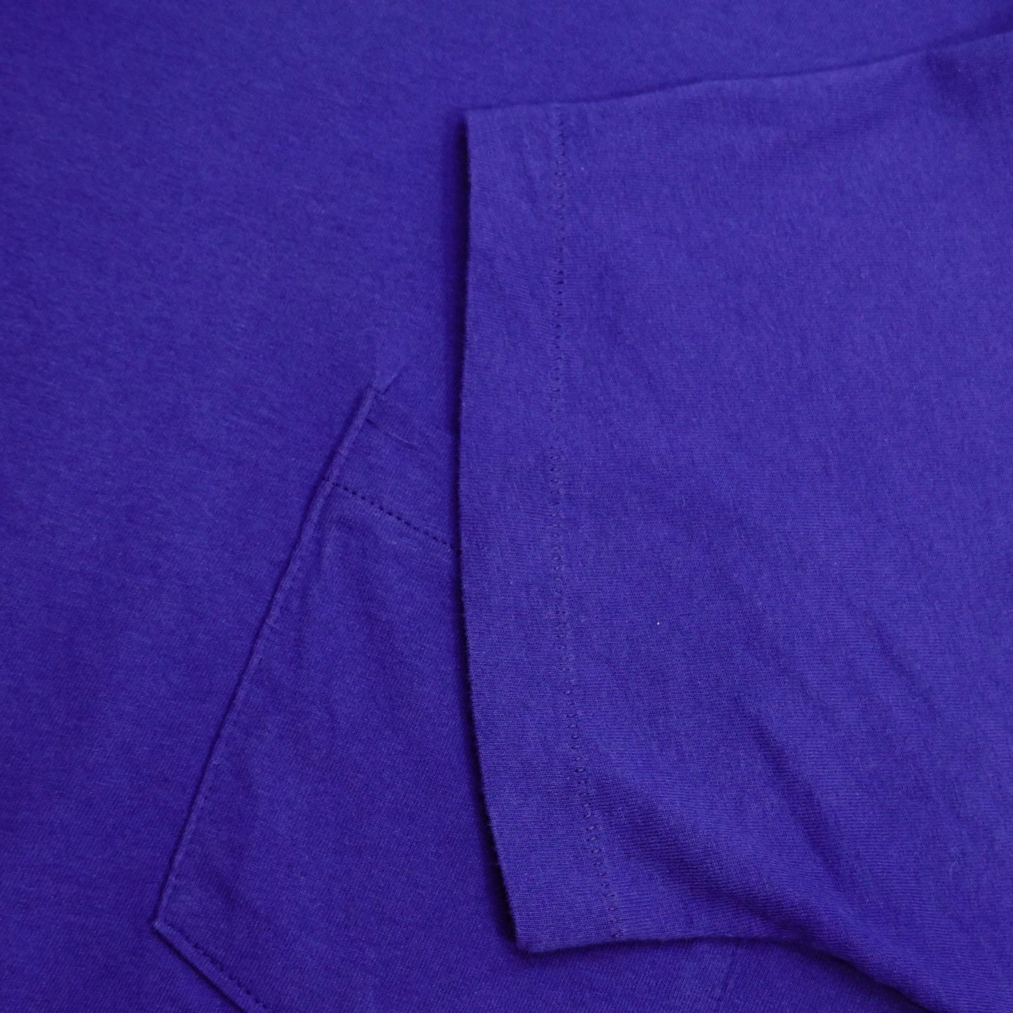 Vintage 80s Fruit of the Loom Blue Pocket Tee Single Stitch L