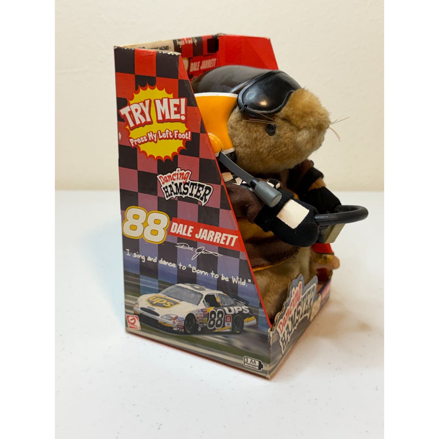 Gemmy Dancing Hamster Dale Jarrett #88 NASCAR Plush 2005 Try Me Box