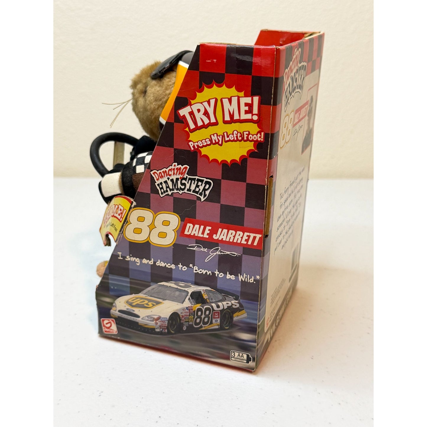 Gemmy Dancing Hamster Dale Jarrett #88 NASCAR Plush 2005 Try Me Box