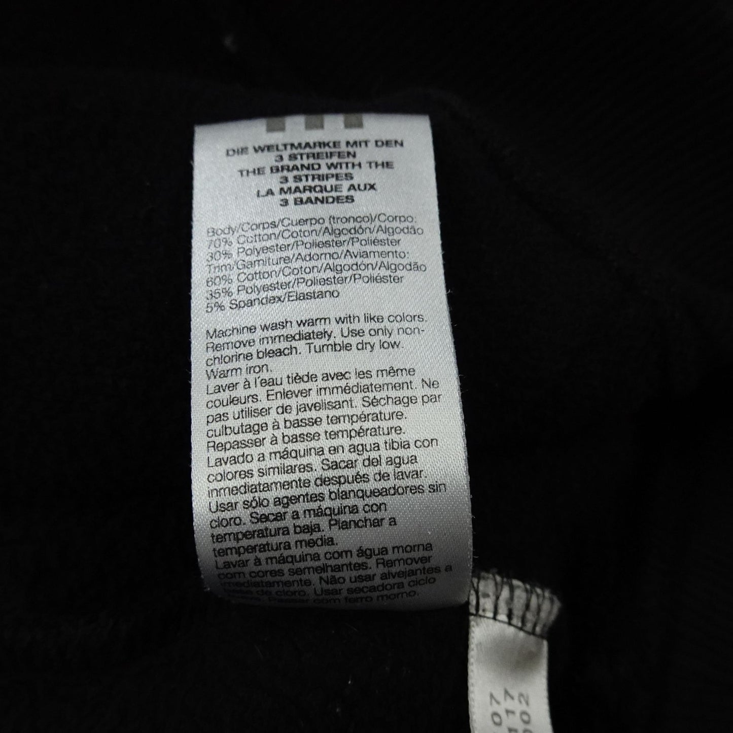 Adidas Men’s Hoodie Large Black Pullover 2007 Embroidered Logo