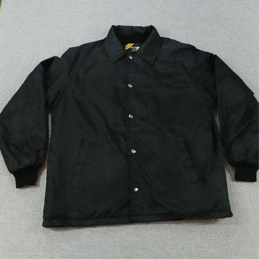 Vintage 80s Sears Outerwear Black Sherpa Lined Coach Jacket Men's Size L
