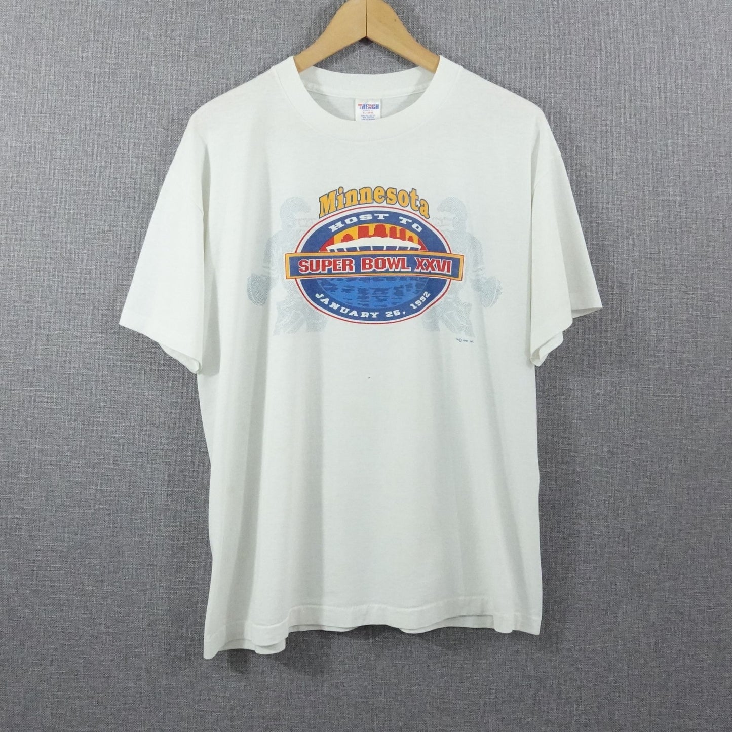 Vintage 1991 Super Bowl XXVI Minnesota Tee - Size Large