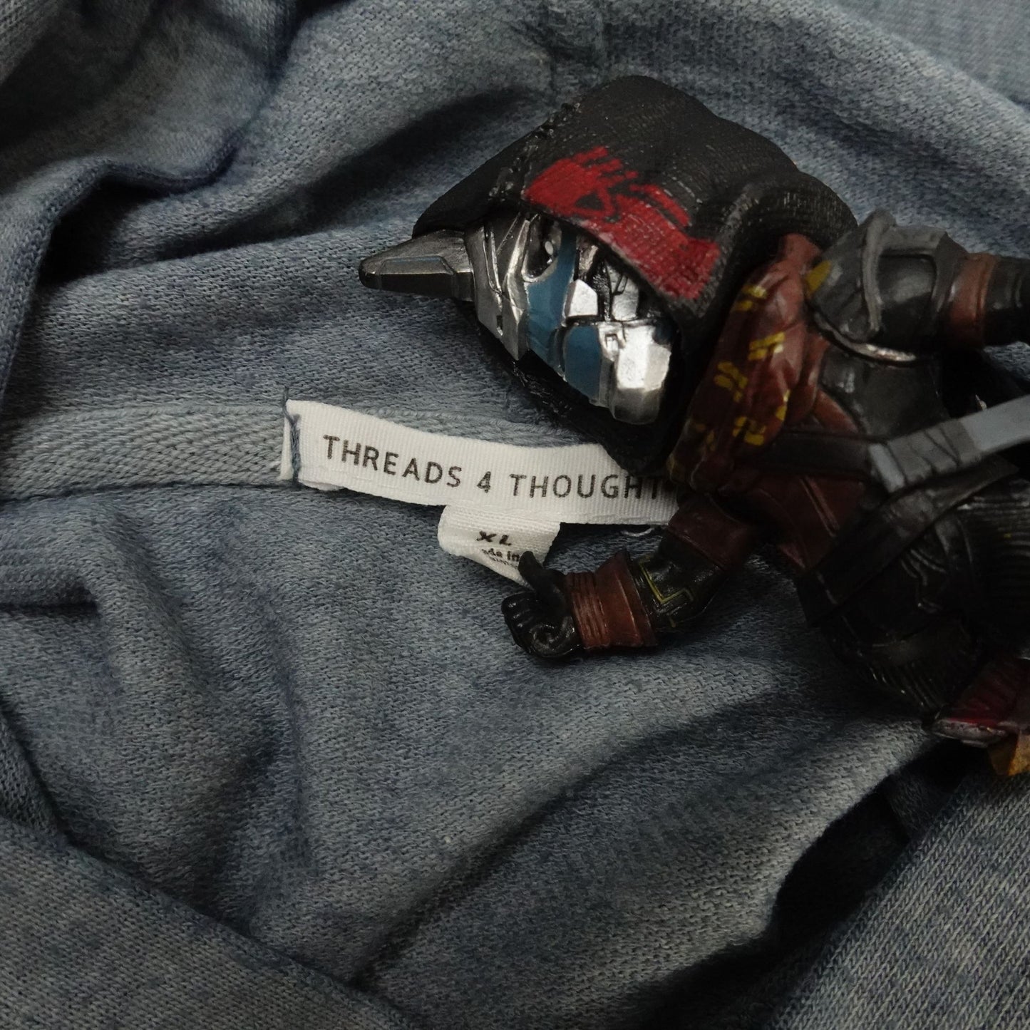 Threads 4 Thought Blue Heather Lightweight Hoodie - Size XL