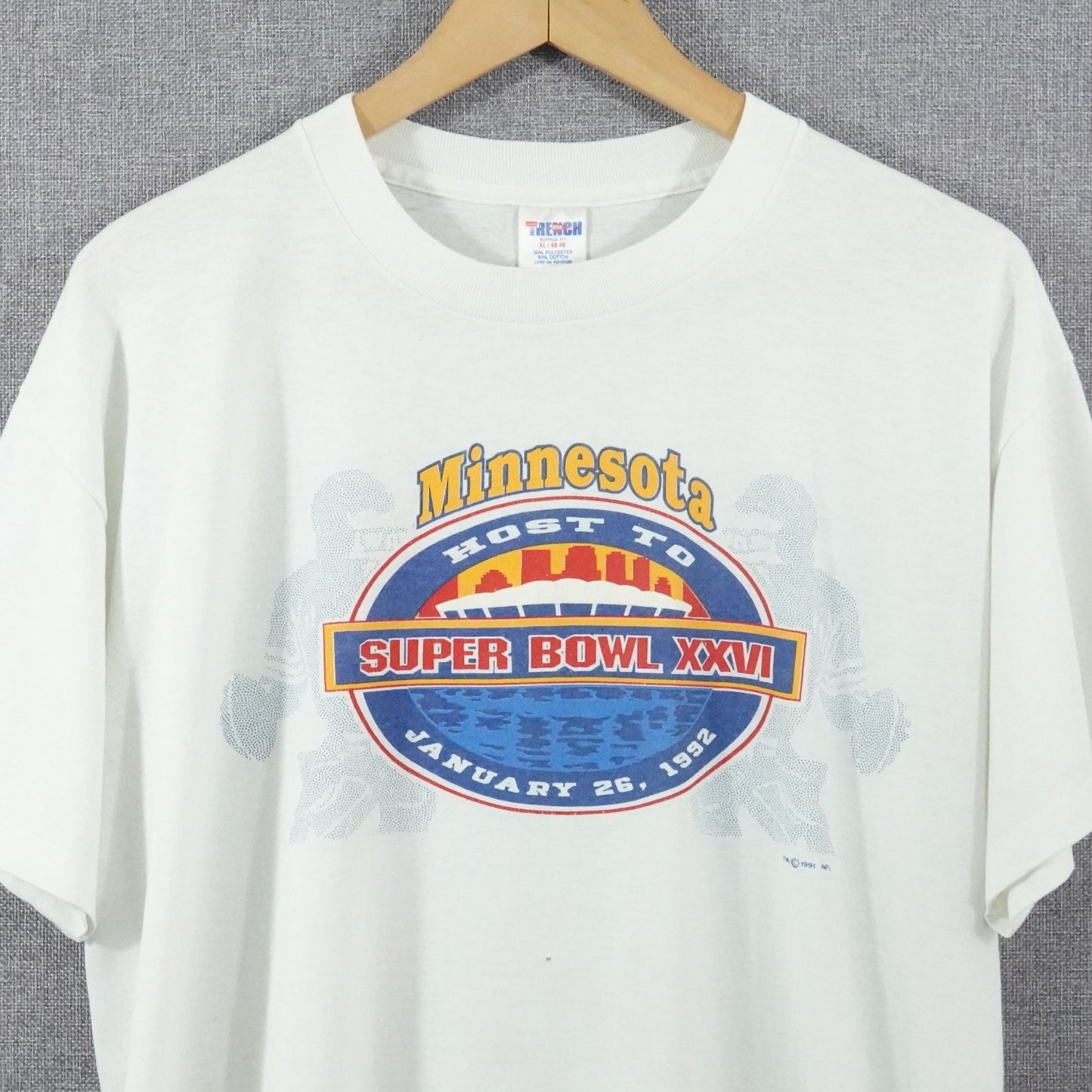 Vintage 1991 Super Bowl XXVI Minnesota Tee - Size Large