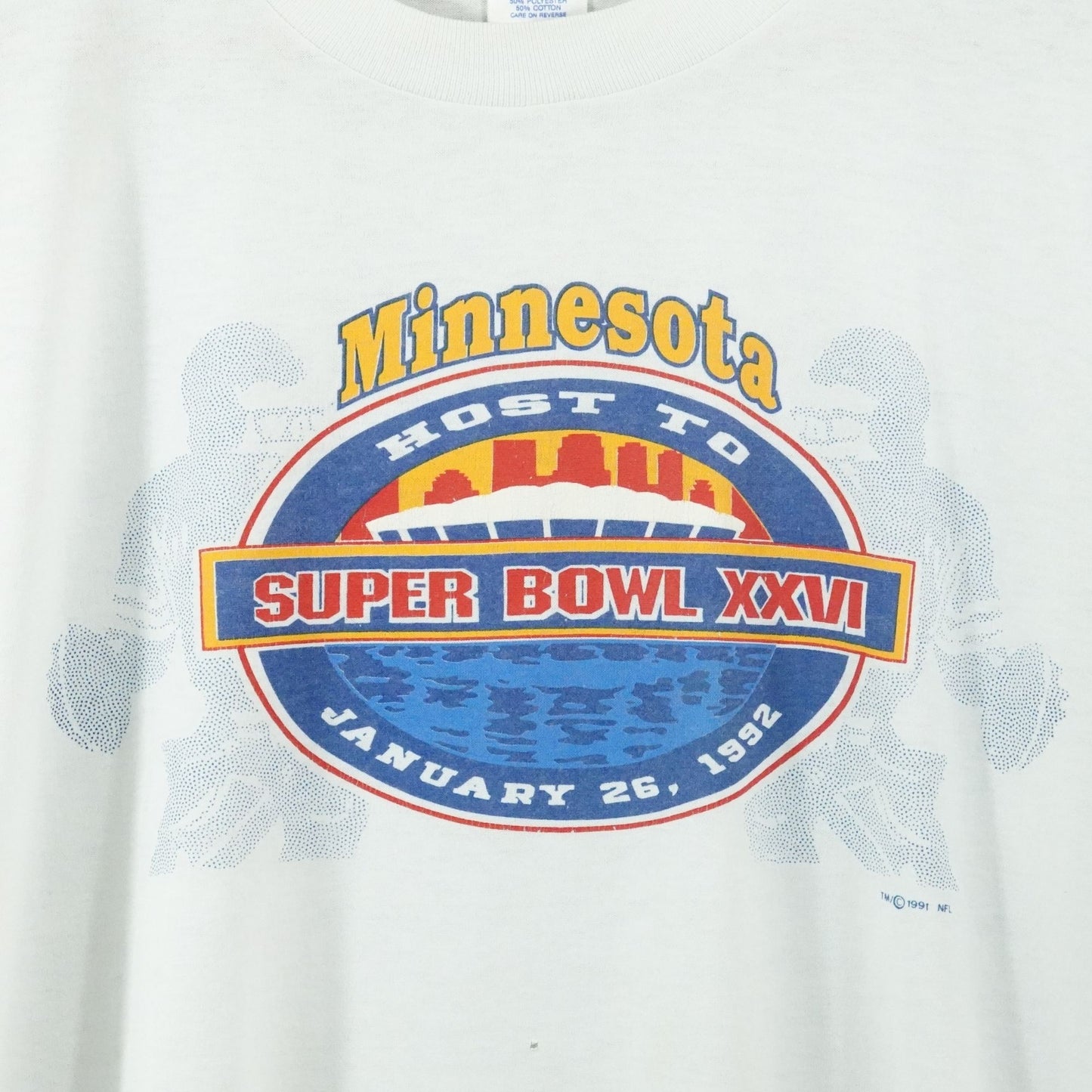 Vintage 1991 Super Bowl XXVI Minnesota Tee - Size Large