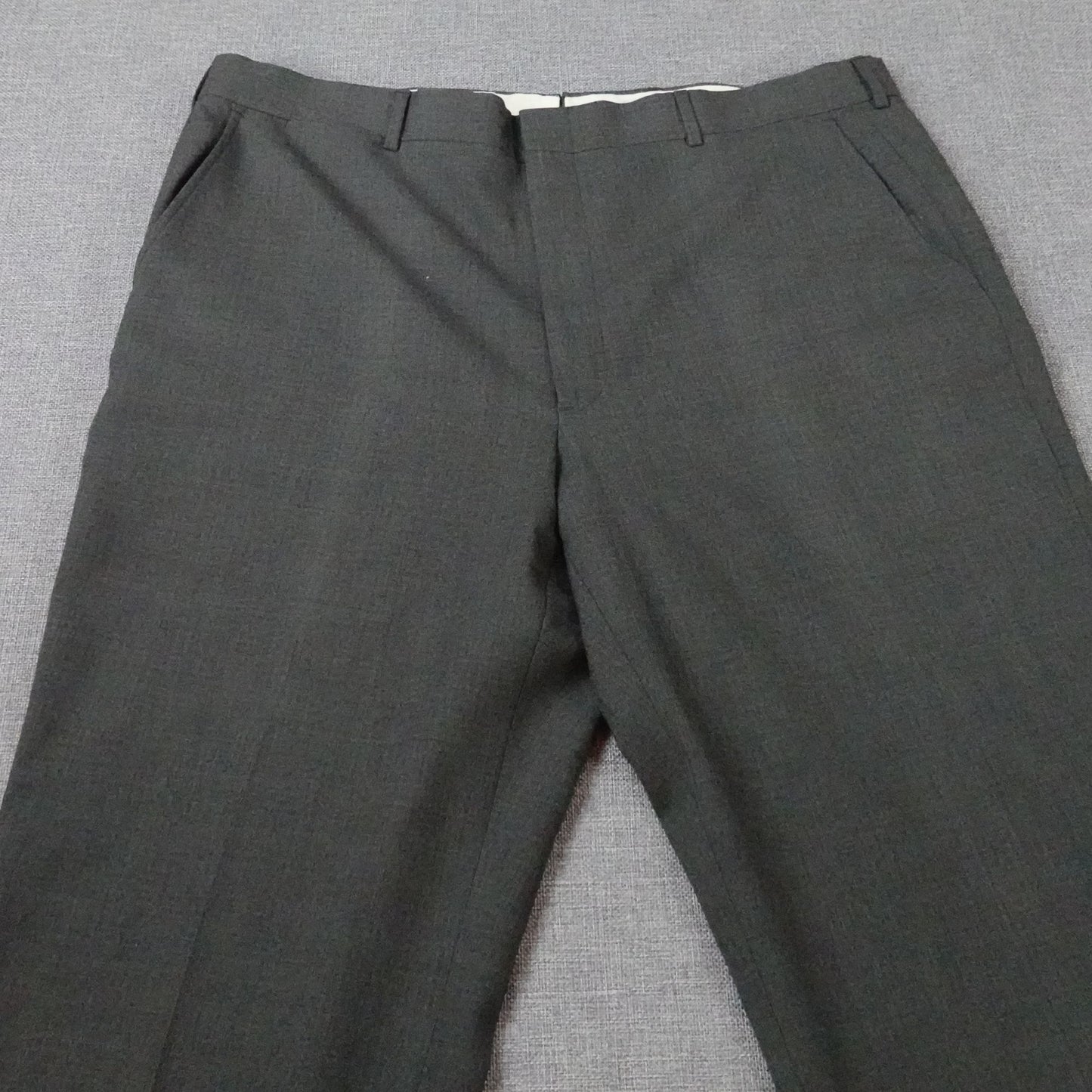 Vintage Brooks Brothers Brooksease Wool Gray Dress Pants 39x32 Flat Front