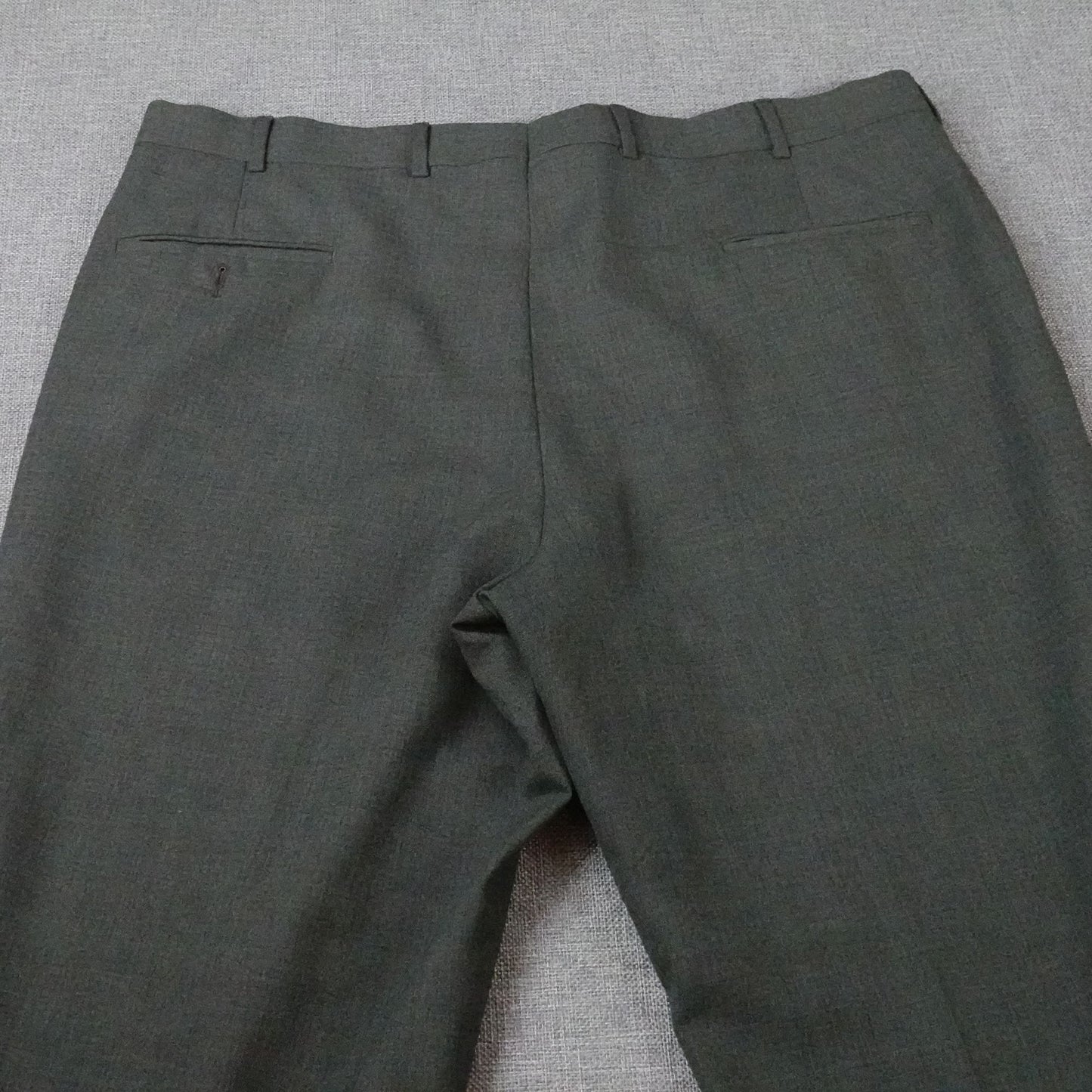 Vintage Brooks Brothers Brooksease Wool Gray Dress Pants 39x32 Flat Front